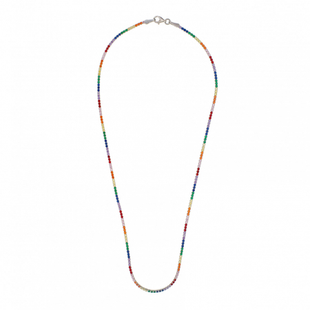 Colier Tennis din Argint 925 Rainbow ICE – Eleganță Modernă cu Cristale Multicolore [3]