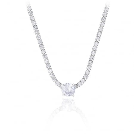 Bijuterii aur, argint, diamante, inox - Colier Tennis Infinite Elegance din Argint 925