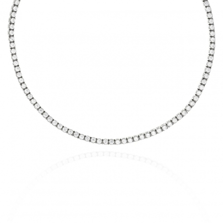 Bijuterii aur, argint, diamante, inox - Colier Tennis Radiant din Argint 925 – Eleganță și Versatilitate pentru Orice Ocazie