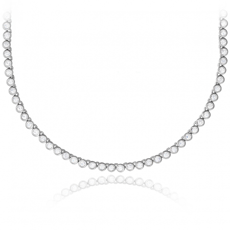 Coliere din Argint - Colier Tennis White Glow din Argint 925 – Eleganță Clasică și Versatilitate pentru Orice Ocazie