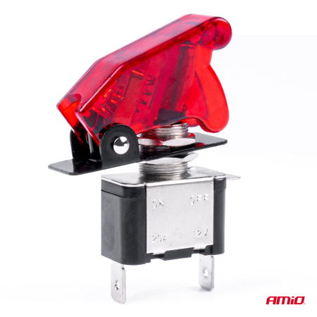 Comutator Iluminat Auto "TOP GUN" 12V-24V, Protectie, Culoare Roșie, 20A, Montaj Ușor pentru Moto, ATV, SSV, Off-Road [1]