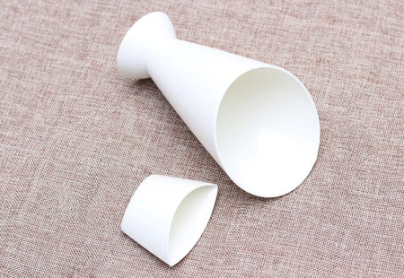 Con pentru servire gustari si suport pentru sosuri Alb 16.5 x 10 cm – IoArtify.ro [8]