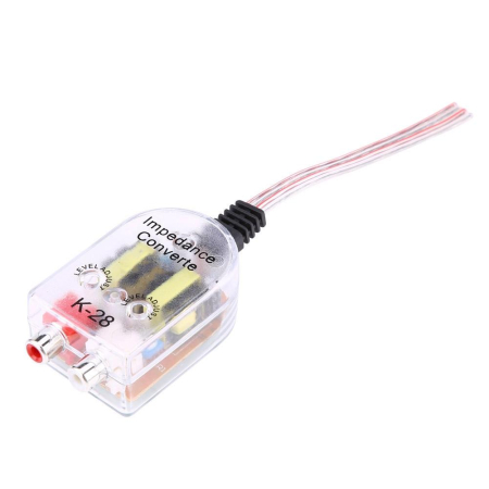 Car Audio & Multimedia - Convertor nivel semnal Hi-Low STEREO cu intrare 2 x RCA și ieșire reglabilă - IoArtify.ro