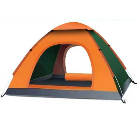 Corturi camping - Cort Automat de 3-4 Persoane Pentru Camping sau Plaja Impermeabil si Rezistent UV 200x200x135 cm Portocaliu – IoArtify.ro