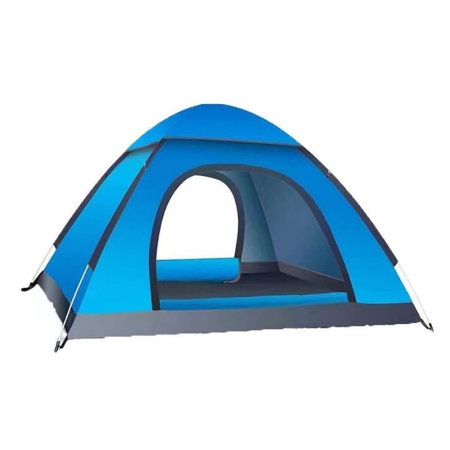 Corturi camping - Cort Automat de 3-4 Persoane Pentru Camping sau Plaja Impermeabil si Rezistent UV 200x200x135 cm Albastru – IoArtify.ro