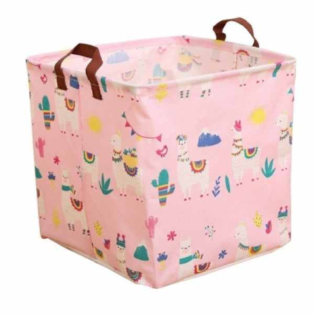 CASĂ, GRĂDINĂ & DIY - Cos din Bumbac cu Manere pentru Depozitare Jucarii sau Haine Multicolor 31 x 31 x 31 cm - IoArtify.ro