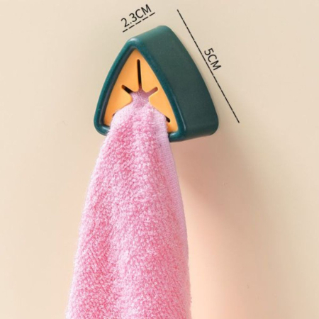 Covoras de baie cu spuma de memorie Anti-Derapant Ultra-Absorbant 60 x 40 cm Maro si 5 Suporti Impermeabili Autoadezivi cu Sistem Push Free pentru Prosoape 5 x 2.3 cm Verde – IoArtify.ro [5]