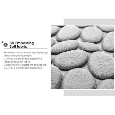 Covoras de baie cu spuma de memorie Anti-Derapant Ultra-Absorbant 60 x 40 cm Maro si 5 Suporti Impermeabili Autoadezivi cu Sistem Push Free pentru Prosoape 5 x 2.3 cm Verde – IoArtify.ro [2]