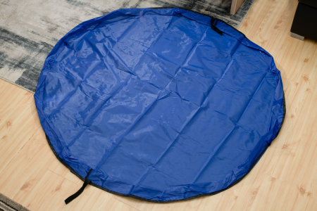 Covoras de joaca & Sac pentru jucarii 2in1 culoare Albastra diametru 150 cm – IoArtify.ro [3]