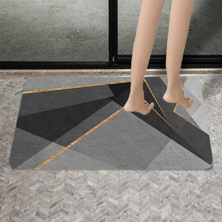 Covoraș pentru baie ultra absorbant, anti-alunecare, design abstract, 50x80 cm – Siguranță și confort în fiecare pas [3]