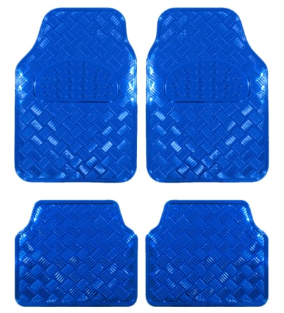 Accesorii Auto - Interior - Covorase Auto Universale model Diamond culoare Crom Albastru cu sistem de prindere anti-alunecare – IoArtify.ro