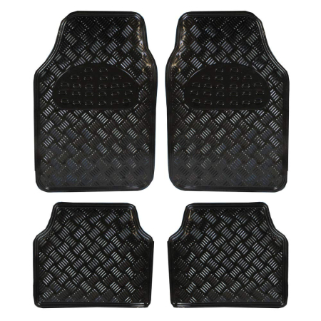 AUTO, MOTO & TRANSPORT - Covorase Auto Universale model Diamond culoare Crom Negru cu sistem fixare antialunecare - IoArtify.ro
