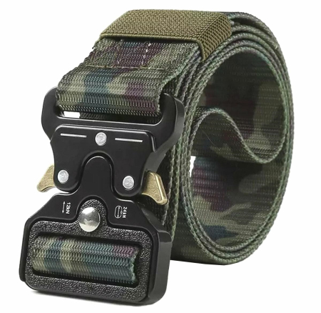 Accesorii vestimentare - Curea Tactica pentru pantaloni culoare Camuflaj cu catarama Neagra rezistenta la uzura – IoArtify.ro