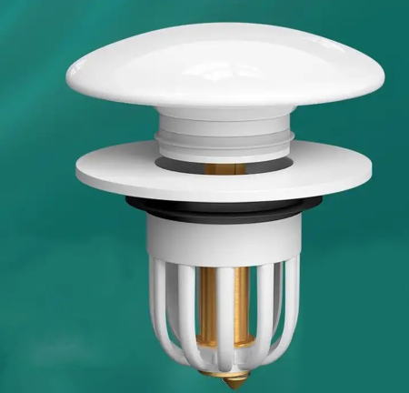 Dop scurgere chiuveta universal deschidere cu click oțel diametru exterior 66 mm alb – IoArtify.ro [4]