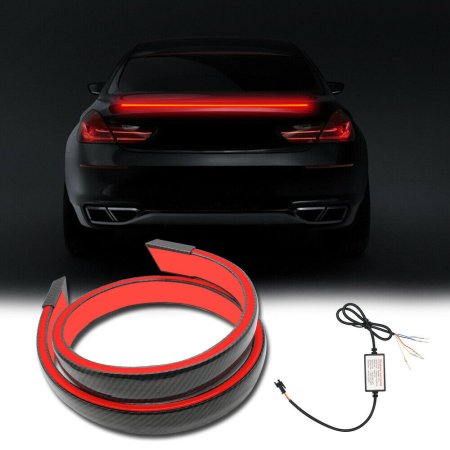Eleron auto cu lampă stop frână LED, 12V, 120cm, flexibil, pentru autoturisme, iluminat suplimentar și semnalizare [1]