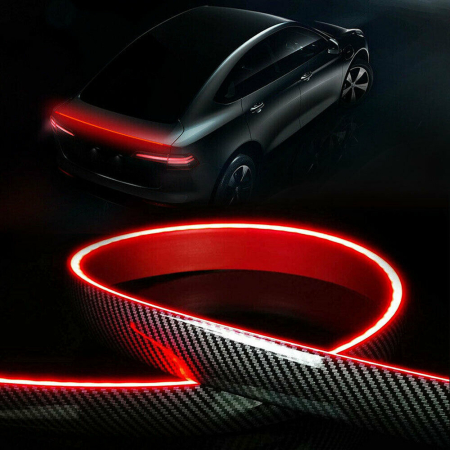 Eleron auto cu lampă stop frână LED, 12V, 120cm, flexibil, pentru autoturisme, iluminat suplimentar și semnalizare [2]