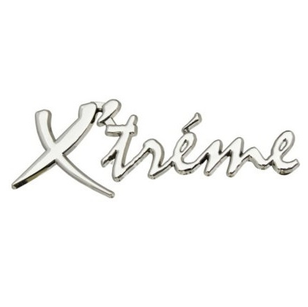 Ornamente exterior - Emblema auto metalica autoadeziva model X’TREME finisaj Crom dimensiune 15 x 3 cm – IoArtify.ro