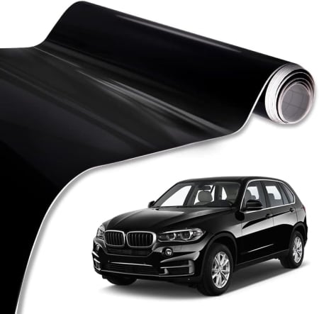 Folii colantare - Folie auto pentru colantare integrala Termoplastica cu tehnologie BUBBLE FREE culoare Negru finisaj Lucios dimensiune 3 0m x 1 52m – IoArtify ro