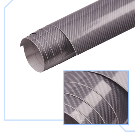 Folie colantare auto Carbon 5D Lacuit Argintiu 3 metri lungime 1,52 metri lățime – IoArtify.ro [3]