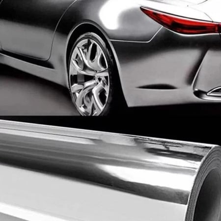 Folii Auto - Folie colantare auto Crom 1 metru pe 1 virgula 52 metri – IoArtify.ro