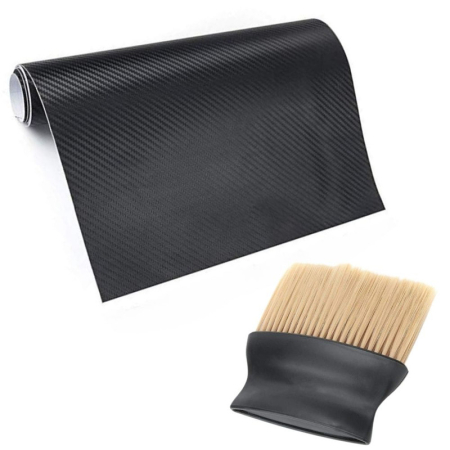 Folii colantare - Folie Colantare Auto Model Carbon 3D 1.27 x 3 m si Perie cu Maner Ergonomic si Fire din Nylon SoftTouch – IoArtify.ro