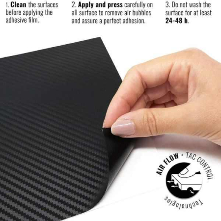 Folie Colantare pentru Auto sau Moto Model Fibra Cardon 3D Latime 1.27 m Rezistenta UV Negru – IoArtify.ro [5]