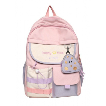 Papetărie - Ghiozdan pentru copii impermeabil cu buzunare multiple 30 x 11 x 42 cm Roz - IoArtify.ro