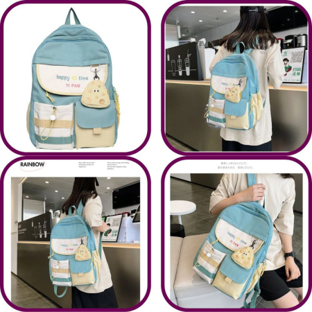 Ghiozdan pentru copii impermeabil 20 litri 30 x 11 x 42 cm Verde – IoArtify.ro [5]