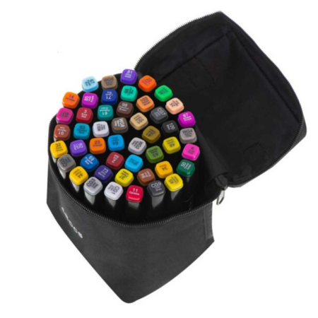 Hartie Autoadeziva si Decupabila pentru Desenat si Colorat Model Masini cu 48 Markere cu 2 Capete si Geanta de Depozitare – IoArtify.ro [4]