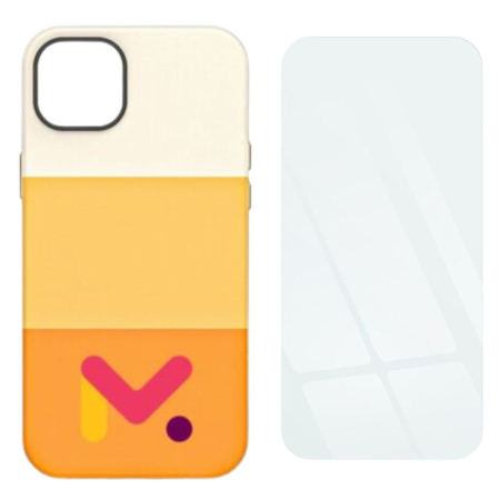 CADOURI, HOBBY & ARTE - Husa de protectie cu armatura pe margini pentru Iphone 14 Pro Piele Ecologica Grosime 0.3 mm Portocaliu - IoArtify.ro