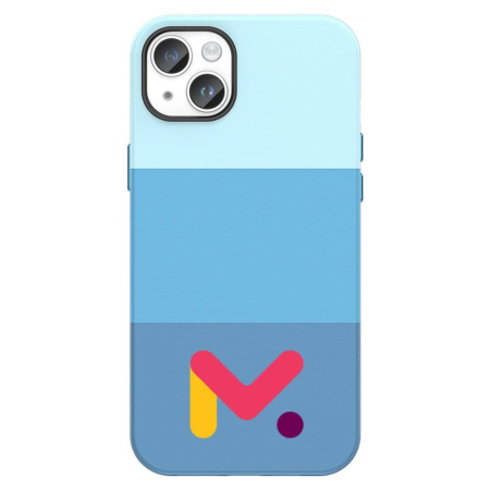 Huse telefon - Husa de Protectie din Piele Ecologica cu Armaturi pe Margini pentru Iphone 14 Albastru Multicolor rezistenta la socuri - IoArtify.ro