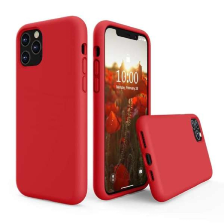 Huse telefon - Husa din Silicon Soft compatibila cu iPhone 11 Pro Max Rosu cu protectie antișoc - IoArtify.ro