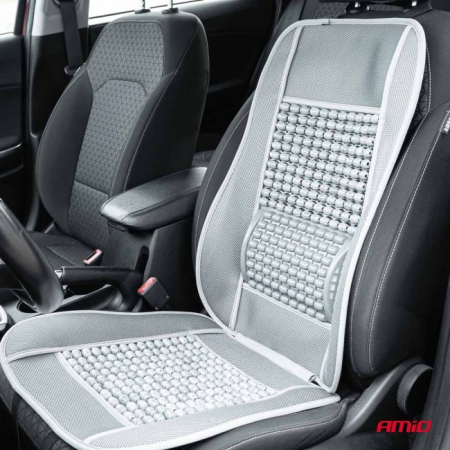 Husa scaun auto cu bile de masaj si suport lombar dimensiuni 110 x 46 cm culoare Gri – IoArtify.ro [1]