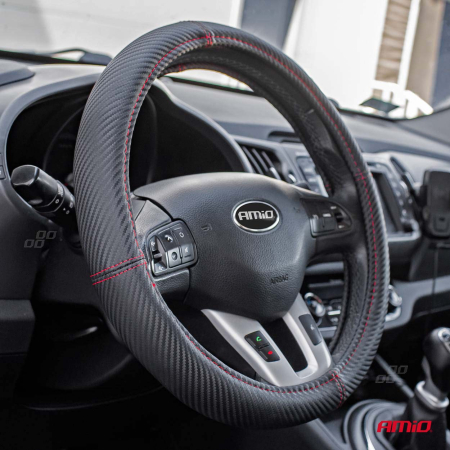 Huse volan - Husa volan Carbon Look SWC-38-M dimensiune 37-39 cm – IoArtify.ro