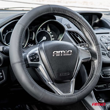 Husa volan din Piele Naturala Neagra marime XL volan 41-43cm AVX-AM03548 – IoArtify.ro [1]