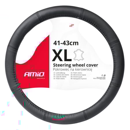 Husa volan din Piele Naturala Neagra marime XL volan 41-43cm AVX-AM03548 – IoArtify.ro [2]