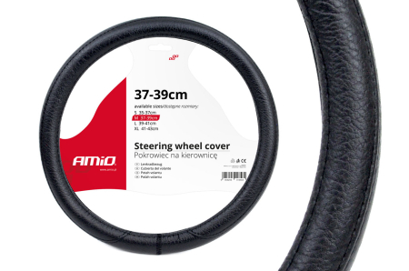 Huse volan - Husa volan neagra SWC-16-M 37-39 cm - IoArtify.ro