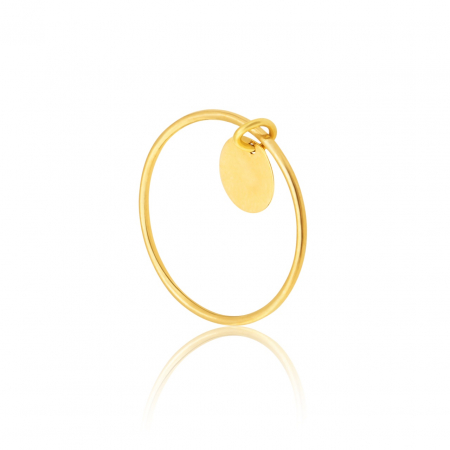 Inele Aur 14K Personalizate - Inel cu banut din Aur 14k – Eleganță subtilă, personalizare și durabilitate în bijuterii fine