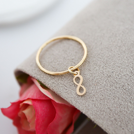 Inel Infinity din Aur 14k – Eleganță Eternă și Rafinament Modern pentru Cadou Special [3]