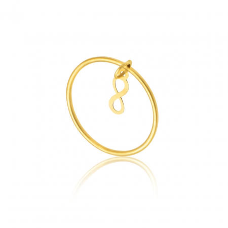 Inele Aur 14K Personalizate - Inel Infinity din Aur 14k – Eleganță Eternă și Rafinament Modern pentru Cadou Special