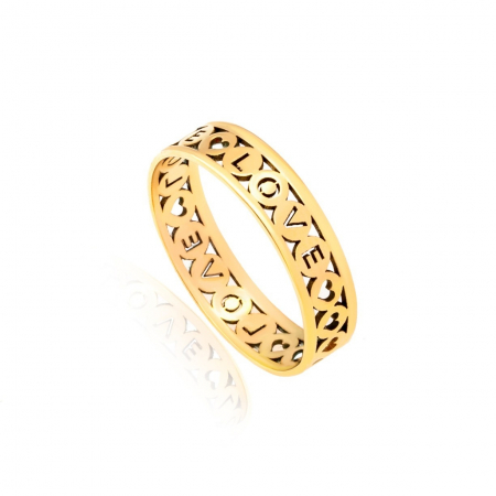Inele Aur 14K Personalizate - Inel LOVE Hearts din aur 14K – Eleganță, Durabilitate și Personalizare pentru Orice Ocazie