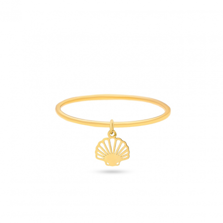 Inele Aur 14K Personalizate - Inel Sea Shell din Aur 14K – Eleganță, Originalitate și Personalizare pentru Orice Ocazie