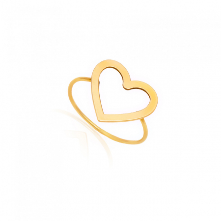 Inele Aur 14K Personalizate - Inel Simplicity Heart din Aur 14k – Eleganță Clasică și Simbolismul Dragostei