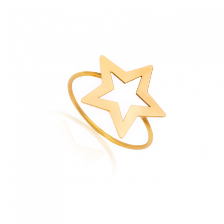 Inele Aur 14K Personalizate - Inel Simplicity Star din Aur 14k – Eleganță subtilă inspirată de astre, perfect pentru orice ocazie