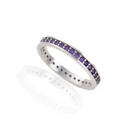 Inel Tennis din Argint 925 Rodiat, Design Clasic, Elegant și Discret, 1.45g, Personalizare Disponibilă [2]