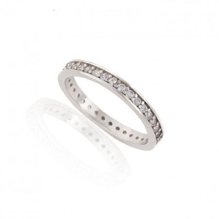 Inele din Argint - Inel Tennis din Argint 925 Rodiat, Design Clasic, Elegant și Discret, 1.45g, Personalizare Disponibilă