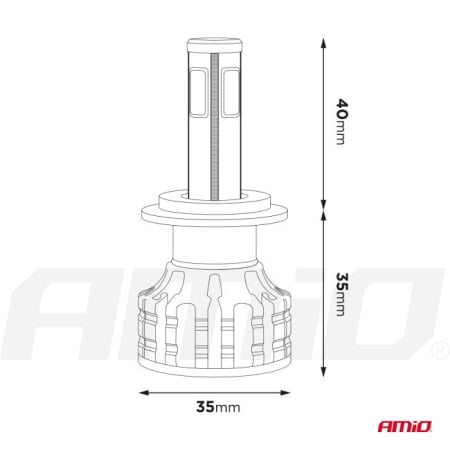 Set LED COB 2Side H7 pentru competiții auto și off-road – Lumini eficiente, racire activă, neomologate pentru drumuri publice [6]