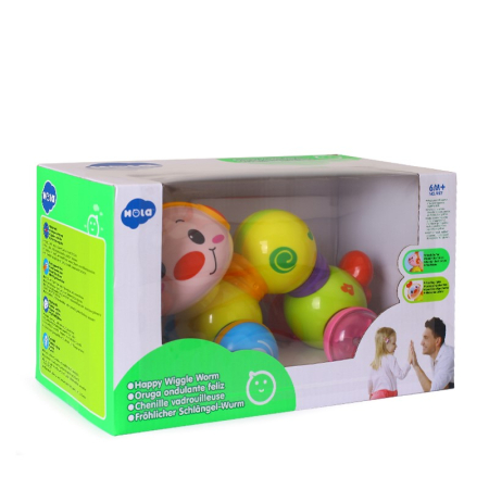 Jucarii pentru bebelusi - Viermisorul Plimbaret cu Sunete si Lumini jucărie interactivă cu lumini LED - IoArtify.ro