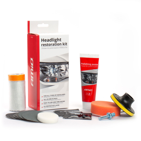 Curatenie si Ingrijire - Kit complet pentru lustruire și restaurare faruri - Redă strălucirea originală și îmbunătățește calitatea luminii