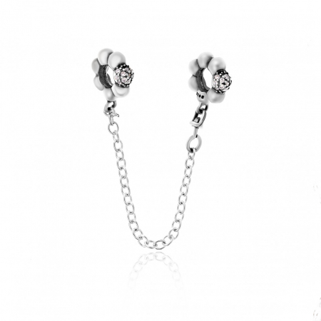 Charmuri din Argint - Lant de Siguranță din Argint 925 Infinite Echo – Eleganță și Siguranță pentru Brățări, 3.45g